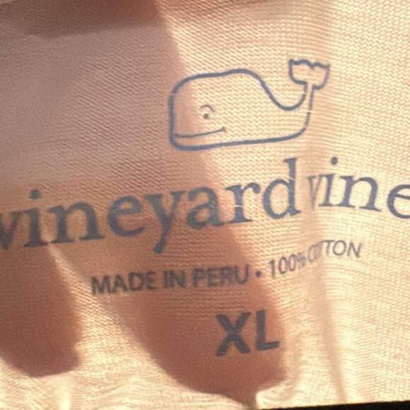 Vineyard Vines XL Raglan Baseball Tee Long Sleeve Whale Pocket Shirt - Picture 5 of 6